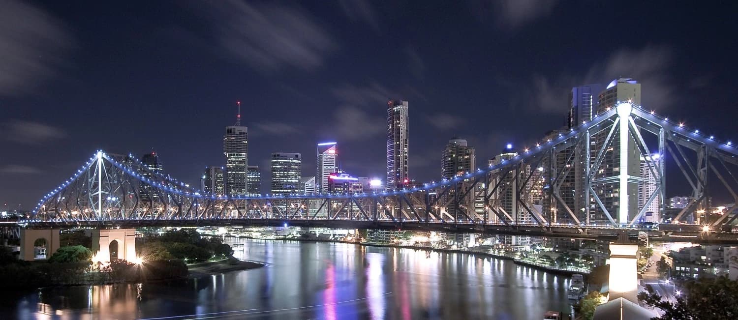 Brisbane Story Bridge at sunset - symbolizing M-SQUARE's Australian roots and infrastructure expertise in DevOps and cloud services